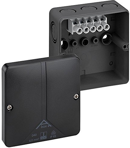 Abzweigdose schwarz, IP65, leer, PC, Kunststoffgehäuse, 48,3 cm, Schrankregale, 1 Stück – 502 904 01