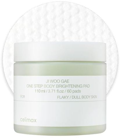 celimax ONE STEP Body Brightening Pad, 60 Pads | mit Grüntee & Weißer Trüffel, Für Achseln, Knie & Ellbogen, Sanftes feuchtigkeitsspendendes Peeling für den Körper