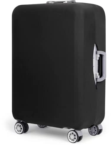 GOXUNYUAN Resväska Skyddsöverdrag För Resväska Bagage Skyddsfodral Elastisk Spandex Polyester För 4-Hjuls Trolleys S Fit 19–20 Tum Svart