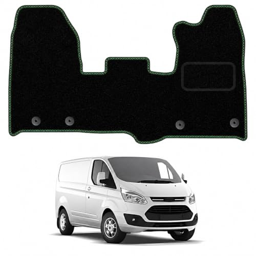 Prestige Mats Ford Transit Custom 2015 to 2023 Van Floor Carpet Green | Protects Interior From Mud Dirt And Spills Ideal For Everyday Use In All Weather Conditions