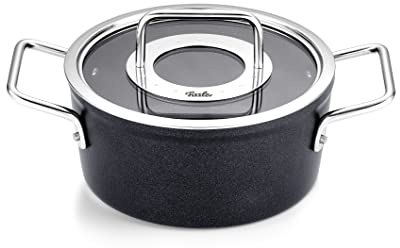 Fissler Adamant/Aluminium-Kochtopf (Ø 18 cm, 2L) Töpfe-beschichtet mit Glas-Deckel, antihaftend - Induktion