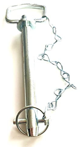Bolzen, 19 mm, Griff und Kette für Traktoren oder schwere Maschinen mit Anhänger, DIN 10,8