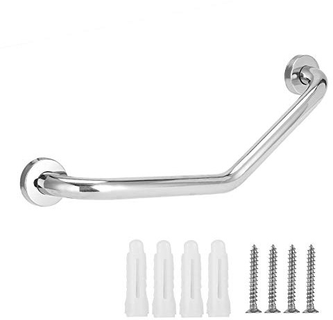 Gebogener Handlauf Ø25mm Rutschfest Haltegriffe für Senioren und Kinder Handgriff Haltegriff Edelstahl Rutschfest für Badewanne, Dusche und Schritte