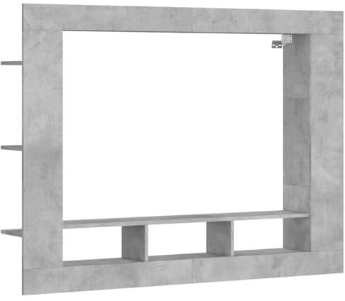 vidaXL Mobile Porta TV Grigio Cemento 152x22x113 cm Legno Multistrato