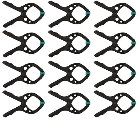 wolfcraft 12 MINI 30 Spring Clamps I 8653000 I Versatile All-Rounder – Ideal for use Around The Home as Well as in Hobbies and Craft Projects
