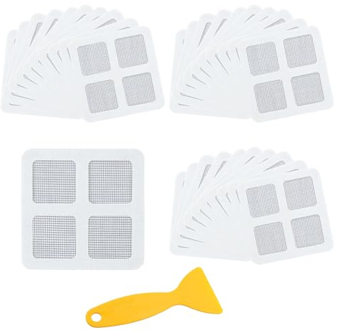 Hsupez 40 Stück Abflusssieb, Haarsieb, Dusche Abflussabdeckung für Badezimmer, Abfluss Haarfänger Duschabfluss Mesh, Aufkleber Boden,Abfluss Quadrat, Abflussschutz Aufkleber, für Duschen Badewannen