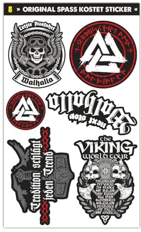 SONS OF ODIN Aufkleber Sticker Set PVC aussen Wikinger Motive Sprüche uv Schutz