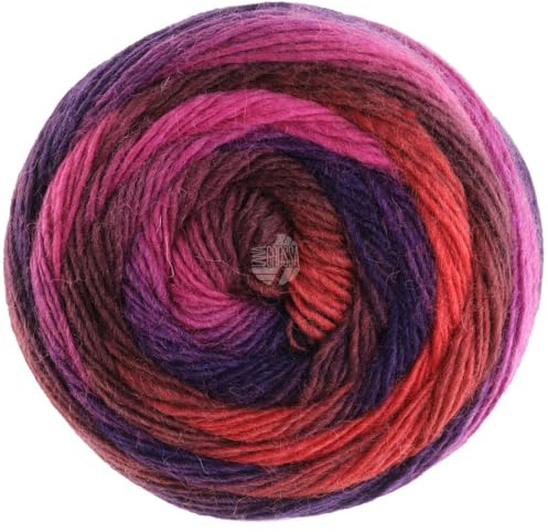 LANA GROSSA Meilenweit Color Mix | Merino-Dochtgarn mit Farbverlauf für Socken, waschfest | Handstrickgarn aus 75% Schurwolle & 25% Polyamid | 100g Wolle zum Stricken & Häkeln | 400m Garn FB8065