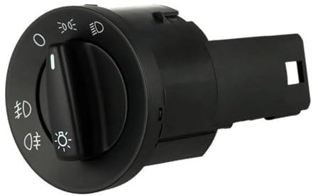 CAKYSE Lichtschalter Scheinwerfer Kompatibel Mit VW Für Beetle Für Sharan 1995–2003 2004 2005 Scheinwerferlampe Nebelscheinwerfer Einstellen Steuerschalter Autozubehör 1C0941531A