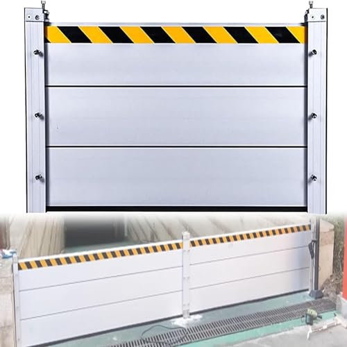 JXIPANUL Garagen-Hochwassersperre, Hochwassersperre, Kellerfenster, Hochwassersperre, Aluminiumlegierungsmaterial, gut wasserdicht, geeignet für Garageneingang, Tür, Straße (Größe: 60 x 60
