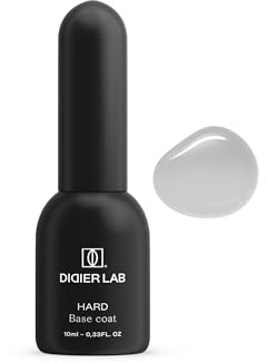 DIDIER LAB - Premium Gel Nägel Hard Base mit unsichtbare Fiberglas - Klar Base Coat - Leistungsstarke Basisformel - Stärkt geschwächte Nägel - Klebrig Gel für UV Nagellack - LED UV Lampe - 8ml