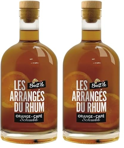 Breiz'île Les Arranges du Rhum - Orange Café - Schrubb - 28% vol. - 70cl (Lot de 2)