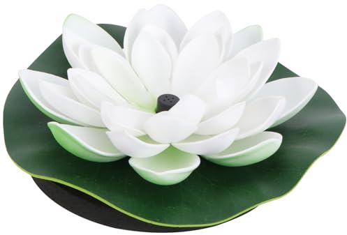 KITANDOVE 1 Pc fontaine solaire pompe de fontaine d'oiseau pompe à eau flottante nénuphar solar fountain pompe solaire fontaine d'aquarium fontaine décorative plastiques techniques blanche