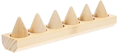 Holz-Kegel-Ringhalter, Schmuckaufbewahrungsbehälter, Ring-Display-Halter, Vitrine, Ringständer, Schmuck-Display-Halterung, Holz-Ringauflage, Schmuck-Display-Organizer, Kegel-Ring-Ständer/1341