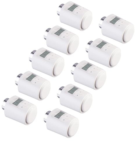 revolt 10er-Set Programmierbare Universal-Heizkörper-Thermostate, Display