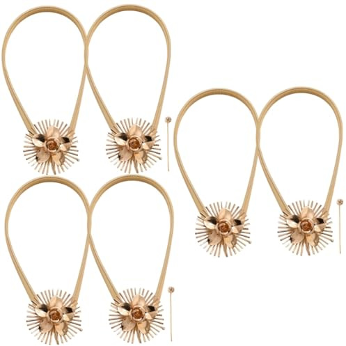 6 Piezas cinturón de Cortina de Flor de Sol Lazos Decorativos para Cortinas Ganchos para Barras de Cortina cinchas tapiceria Corbatas visillos para Ventanas alzapaños de Cortina PRETYZOOM