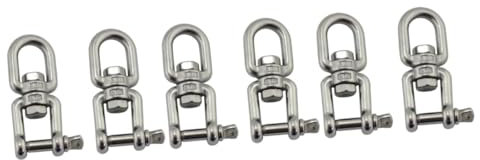 Yardwe 6 Stück Metall Dreh Windglocke Windspiele Windglocken Haken Metall Hängematten Aufhängung Drehbarer Auge Zu Auge Drehbügel Ringverbinder Spinny Ring Verschlüsse Praktischer