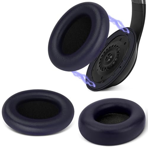 Geekria SNAP - Kit di cuscinetti auricolari di ricambio per cuffie Beats Studio Pro, cuscinetti magnetici facili da cambiare, ricambio in pochi secondi, parti di riparazione (pelle proteica blu, 1