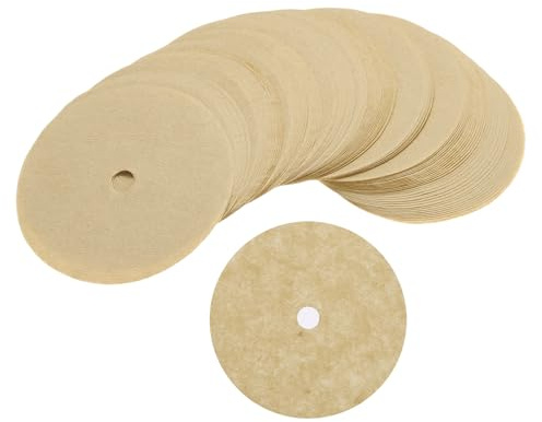 QUARKZMAN Filtres à Café Papiers Filtres à Café Jetables Ronds avec Trou 2.52 Pouces Od pour Espresso Maker, Café Bureau Maison Pcs de 300, Café