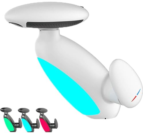 Smart Water Faucet,360° Rotating Pull-Out Washbasin Faucet,Bathroom Vanity Faucets with Pull Out Sprayer,Hot and Cold Water Sink Faucets with 4 Modes 3 Lights,Smart LED Bathroom WaterFaucet (White)