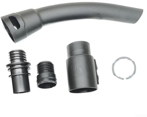 TDCuizent Vacuum Cleaner Hose Connector Set 4-Piece Extension Handle Non-Slip Ergonomic Grip 35mm End Diameter Compatible with WD1 WD2 WD3 WD4 WD5 WD6 Series Black for Home Cleaning