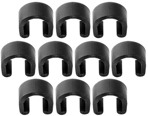 10PCs Schwarzmetall-C-Clips | Fahrrad Kabel Clip | Fahrrad Bremszug | Fahrraddraht-C-Clips C-Typ | Ultraleichte Mountainbike-Drahtschnallen-Umwerfer-Schaltkabelklemmen
