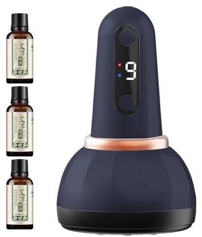 Cupping Massager - Electric Cupping Massager | 9 Modes Vibration Massage Device Scraping Tool for Neck Back Shoulder Abdomen Buttocks Thighs