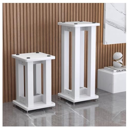 Premium-Subwoofer-Lautsprecherständer, Audio-Isolationsbasis mit festen Kupfernägeln, 25 x 30 x 40 cm, Weiß, verbessert Klangqualität und Stabilität für Heimkino-Systeme