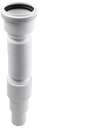Fauhapyway 50 mm PVC-Abflussrohr, ausziehbar, flexibel, für Duschbadinstallationen, 1 m Länge, Ablaufschlauch, Zapfen-Enden, Sanitäranschlüsse