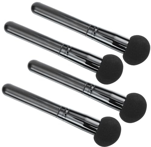 LABRIMP Makeup Puff Set Versatile Use for Dry and Wet Application Black for Face Powder and Foundation 4pcs Skin-friendly Hydrophilic Non-latex Material for Daily Cosmetics