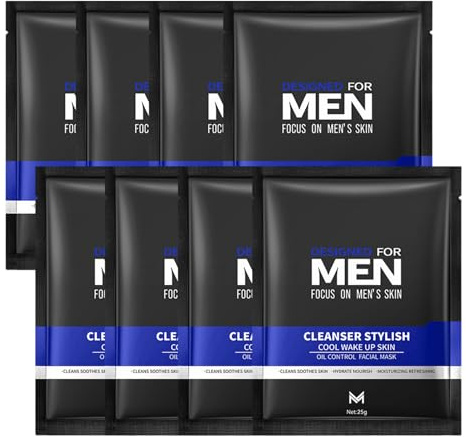Mens Face Mask Set, Mens Facial Care Kit, Men's Hydrating Moisturizing Refreshing & Oil Control, Face Masks for All Skin Types – Daily Skincare for Men, Friendly to All Skin