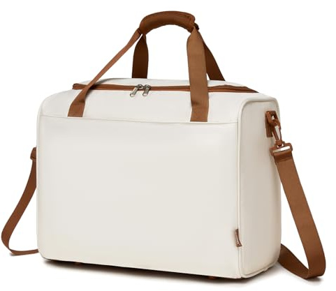 Kono Ryanair Handgepäck 40x30x20 Damen Herren mit Schultergurt Beige | Ryanair-kompatible Kabinertasche, verstellbarer Schultergurt, Aufsteckhülse für Koffergriff, stabiles Oxford-Material