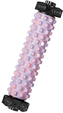Rodillo de espuma con montado en la pared, columna de yoga y soporte para rodillo con, rueda de masaje para relajación muscular