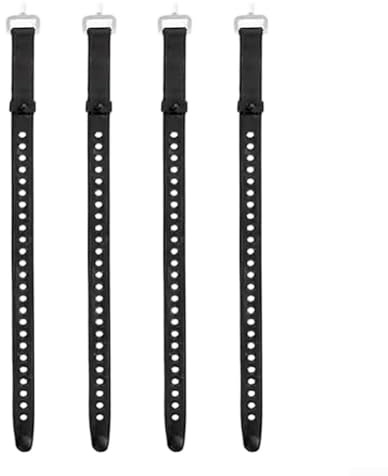 Adjustable Rubber Utility Straps with Buckles, Weather Resistant Lashing Tool for Cargo and Iron Pipes, Alloy Fastening Belt, 4 Pack (30cm/45cm)(30cm*2.5cm Black)