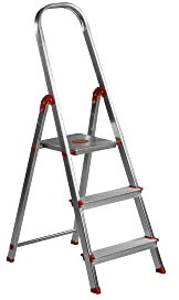 Escalera Aluminio Rolser Unica 3 Peldaños. Certificada según Norma Europea EN-131 para Uso doméstico y Profesional.