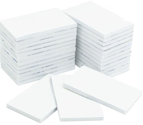 Aurorali Double Sided Sticky Pads White, 40 Pcs Adhesive Foam Pads Mounting Pads, Rectangle