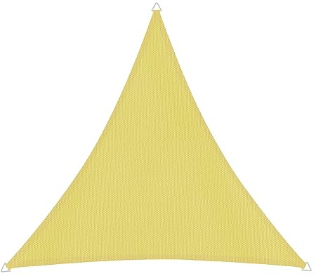 Windhager Sonnensegel Cannes Dreieck 3 x 3 m (gleichschenkelig), Sonnenschutz für Garten & Terrasse, UV- und witterungsbeständig, gelb