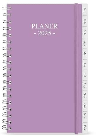 Kalender 2025-2026, A6 Wochenplaner mit Monatsplanungsseiten & linierten Notizseiten, Jul 2025-Jun 2026, perfektes Tagebuch für Ihre tägliche Planung, dickes Papier, 9,5×17,1cm - Pocket Planer 25-26
