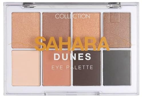 Collection Cosmetics Intensely Pigmented Colour Eye Shadow Palette with 8 Stunning Shades, Matte and Metallic, Sahara Dunes