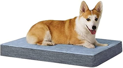 Comfy4U Letto ortopedico impermeabile per cani di taglia grande e piccola, 10 cm, in memory foam, lavabile in lavatrice, con fodera rimovibile per cani e gatti, materasso per cani e gatti