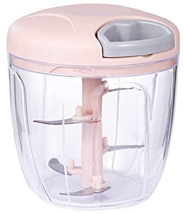 CJCSM Mini picadora de ajo, Cortador de Verduras, pequeño procesador de Alimentos de Mano de Cocina, Mini picadora de Cuerda para cebollas, ajo, Carne
