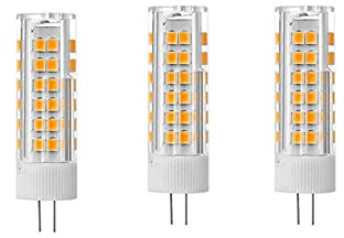 ZHIYUE Bombillas LED G4 7W Blanco Cálido 3000k 700LM AC220-240V No Regulable reemplaza la bombilla halógena G4 70W base G4 candelabros de sala de estar, lámparas de pared(paquete de 3)