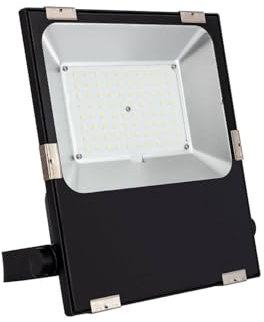 LEDKIA LIGHTING Foco Proyector LED 60W 120 lm/W IP65 HE Slim PRO Regulable TRIAC Óptica 90º para Jardín, Terraza, Patio, 3000K 90º Blanco Cálido
