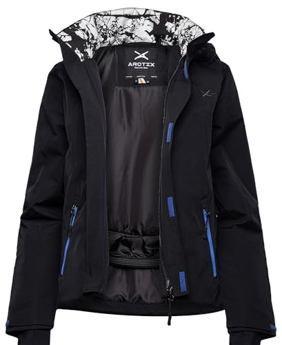 Arctix Women's Insulated Waterproof Taped Peak Performance Ski Snowboard Jacket, Black, Medium