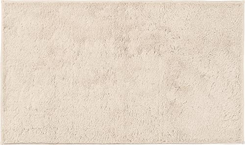 Erwin Müller Badematte, Badteppich Uni ULM beige Größe 50x80 cm - Baumwolle, kuschelig, rutschhemmend, für Fußbodenheizung geeignet