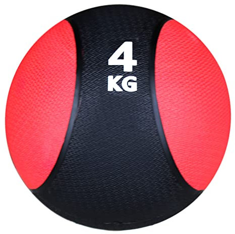 Lisaro Medizinbälle – Professionelle Studio-Qualität Gummimedizinbaelle, für Jede Trainingsroutine, Muskelaufbau, Cardio-Fitness, Kraft- und Erholungstraining, Medizinbälle in Gr. 1 bis 10 KG. (4-Kg)