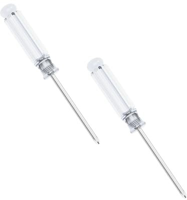 FOCMKEAS 2PCS Mini Phillips Screwdriver, 3mm Cross Head with Clear Non-Slip Handle for Small Appliances, 3.62(92mm) Total Length, Non-Magnetic