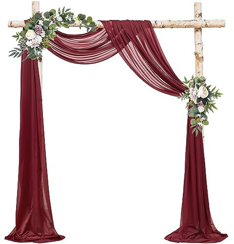 Ghope Cortina de Arco de Boda Transparente - Decoración para Fotografía, Fiesta, Ceremonia - Tul Transversal para Fondo