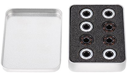 Kugellager, 16 Stück, Miniaturlager, Inline-Rollschuh-Hochgeschwindigkeits-608-Lager, Einseitig Abgeschirmte Keramikkugeln, 8 Mm Innendurchmesser, 22 Mm Außendurchmesser, Stahl-Keramiklager
