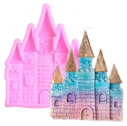 LC Prinzessinnenschloss, Silikonform für Fondant, Kuchen, Süßigkeiten, Dekoration, Schokoladenform, Harzform, Silikonform, Bastelformen für Zucker